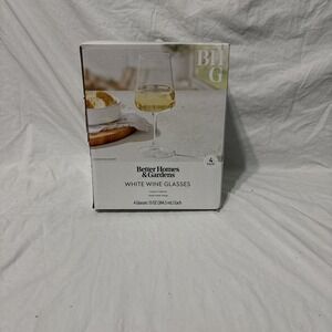 Better Homes & Gardens Clear Flared‎ White Wine Glass with Stem 13 Ounce, 4 Pack
